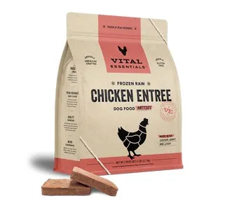 6lb Vital Essentials Frozen Chicken Patties - Treat